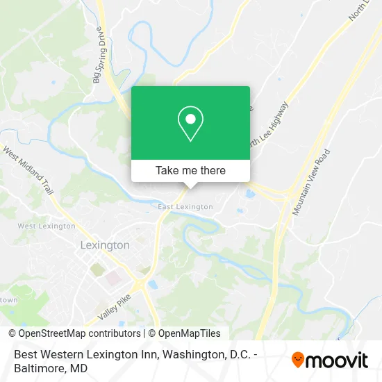 Best Western Lexington Inn map