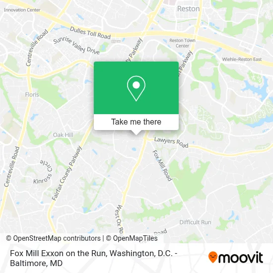 Fox Mill Exxon on the Run map