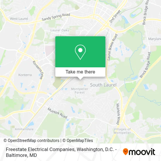 Freestate Electrical Companies map