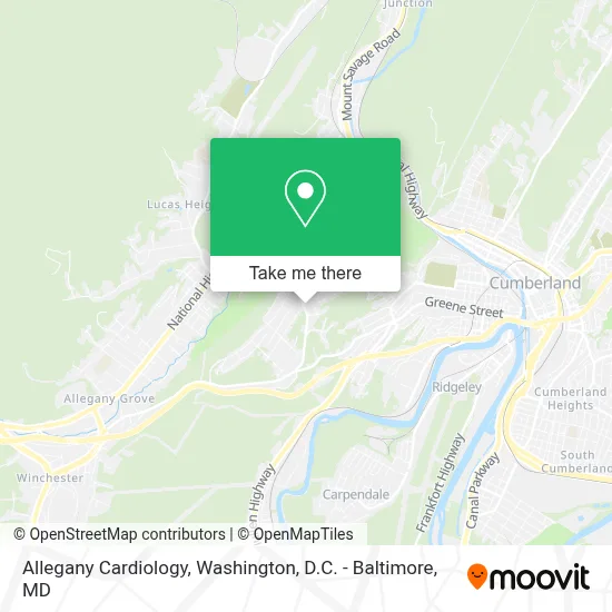 Allegany Cardiology map