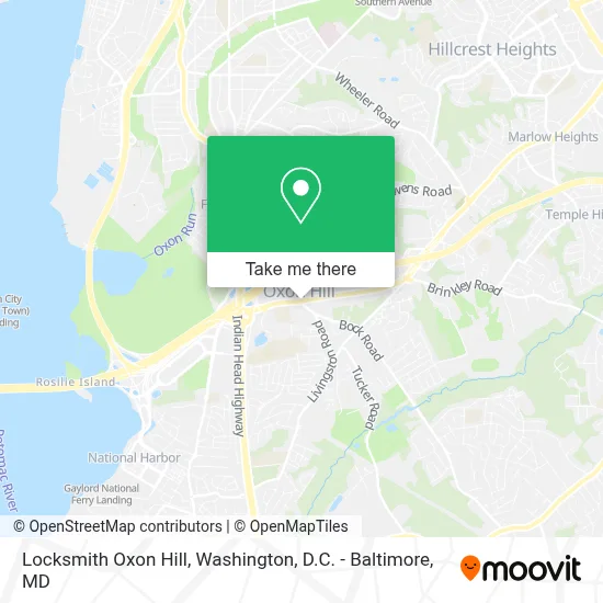 Locksmith Oxon Hill map