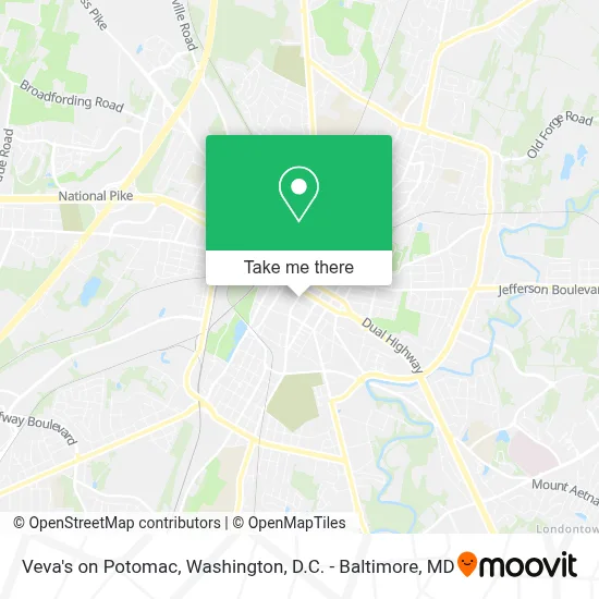 Veva's on Potomac map