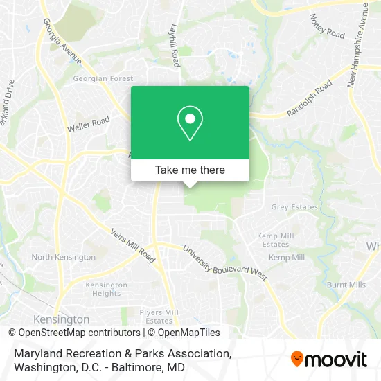Maryland Recreation & Parks Association map