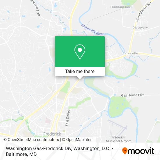 Washington Gas-Frederick Div map