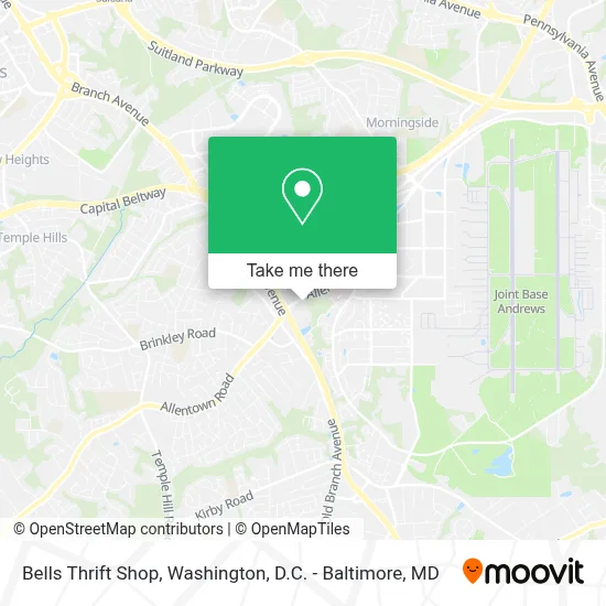 Bells Thrift Shop map