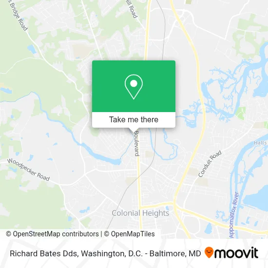 Richard Bates Dds map