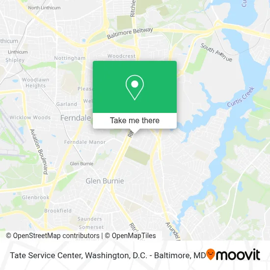 Tate Service Center map