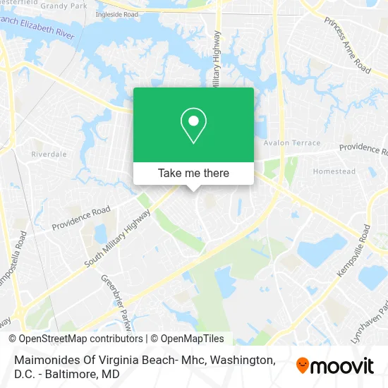 Maimonides Of Virginia Beach- Mhc map