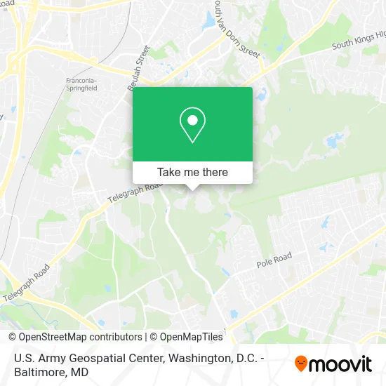 U.S. Army Geospatial Center map
