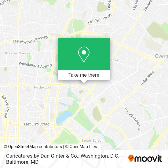 Caricatures by Dan Ginter & Co. map