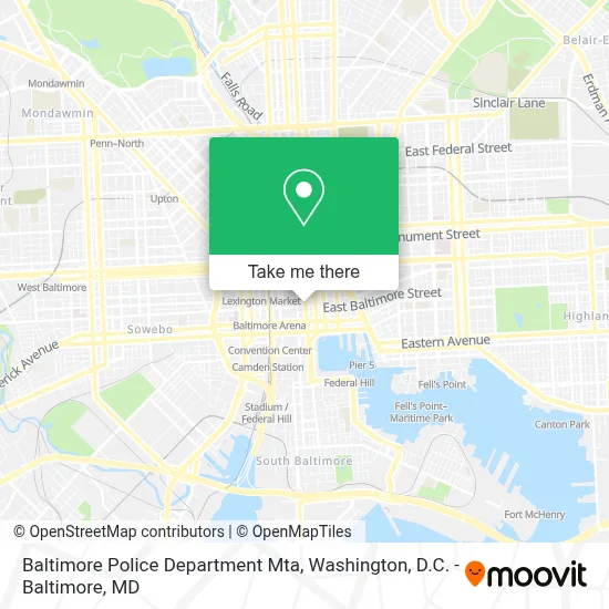 Baltimore Police Department Mta map