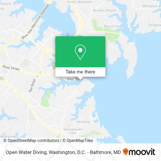 Open Water Diving map