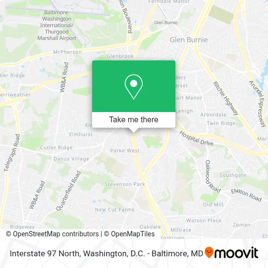 Interstate 97 North map