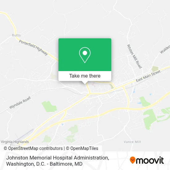 Johnston Memorial Hospital Administration map