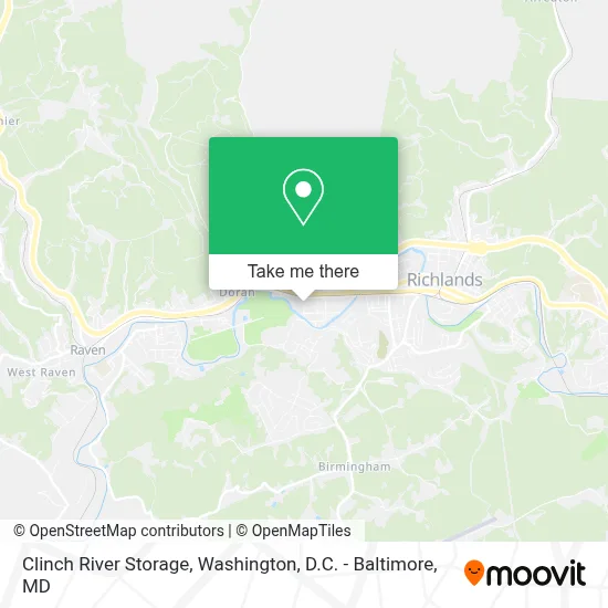 Clinch River Storage map