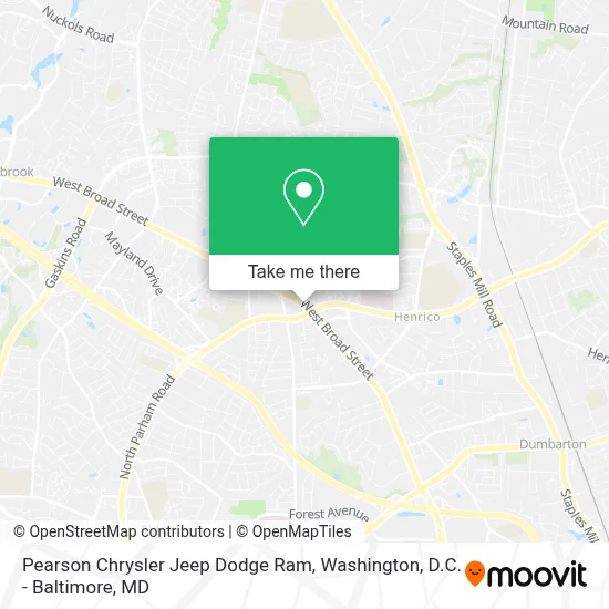 Pearson Chrysler Jeep Dodge Ram map