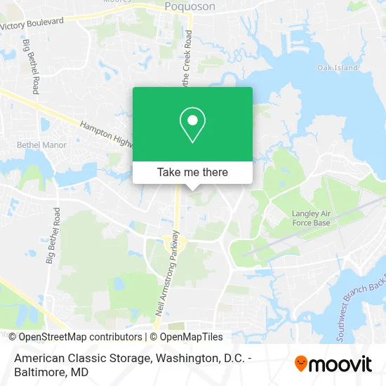 American Classic Storage map