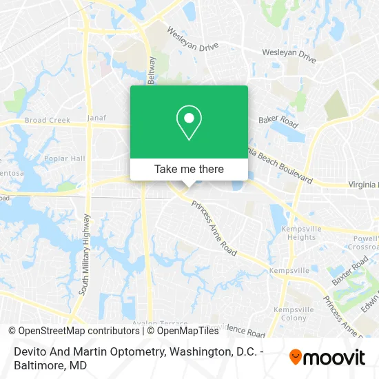 Devito And Martin Optometry map