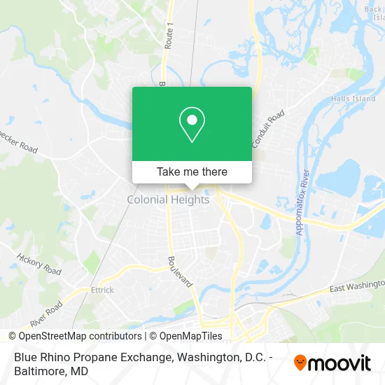Blue Rhino Propane Exchange map