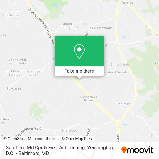 Southern Md Cpr & First Aid Training map