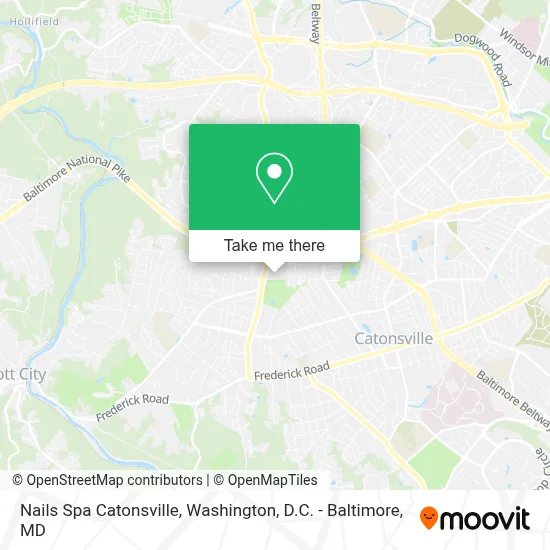 Nails Spa Catonsville map