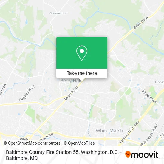 Baltimore County Fire Station 55 map