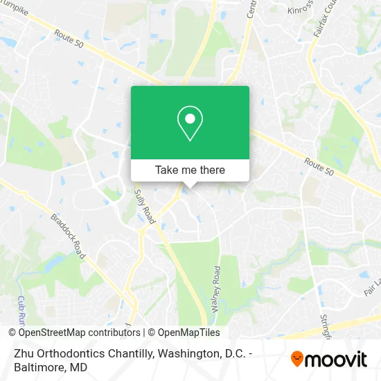 Zhu Orthodontics Chantilly map