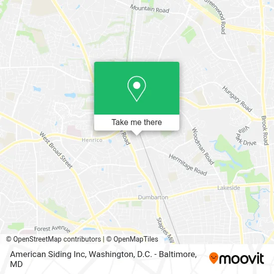 American Siding Inc map