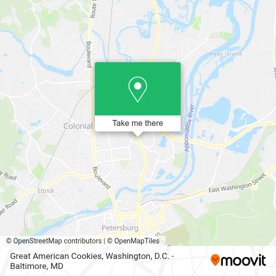 Great American Cookies map