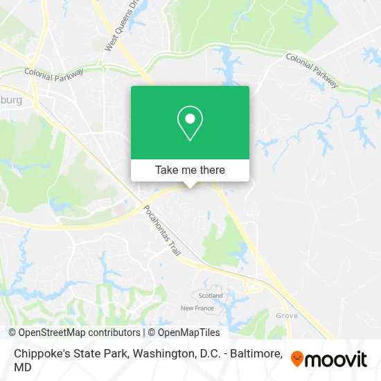 Chippoke's State Park map