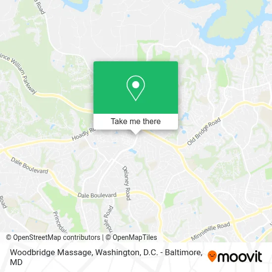 Woodbridge Massage map