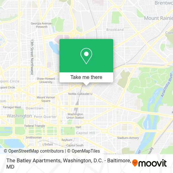 The Batley Apartments map