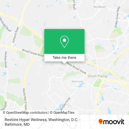 Restore Hyper Wellness map