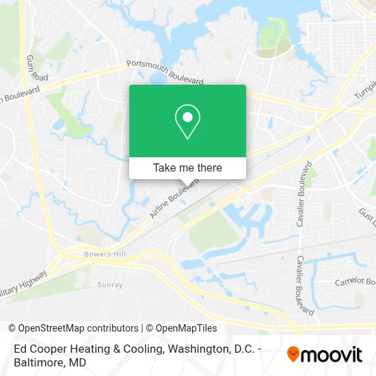 Ed Cooper Heating & Cooling map