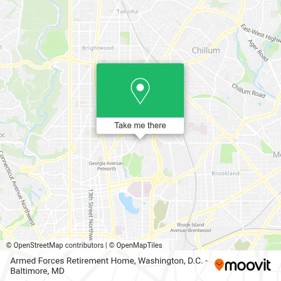 Armed Forces Retirement Home map
