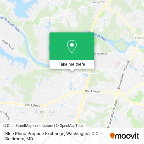 Blue Rhino Propane Exchange map