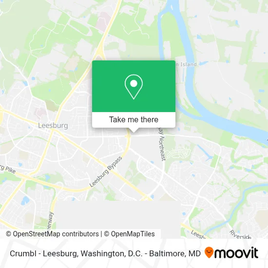 Crumbl - Leesburg map
