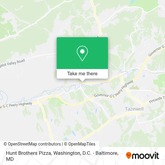Hunt Brothers Pizza map