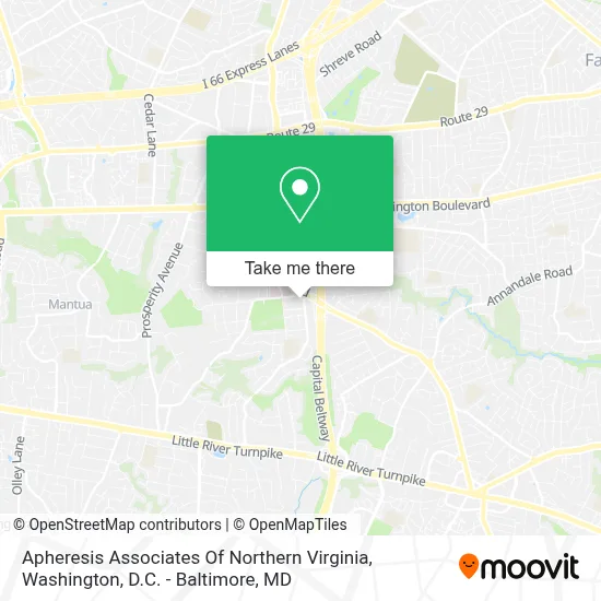Apheresis Associates Of Northern Virginia map