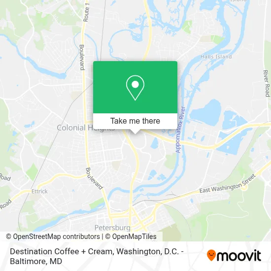Destination Coffee + Cream map