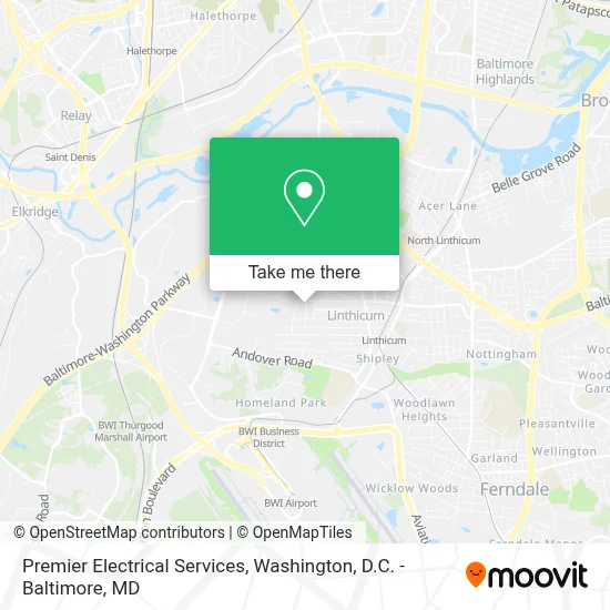 Premier Electrical Services map