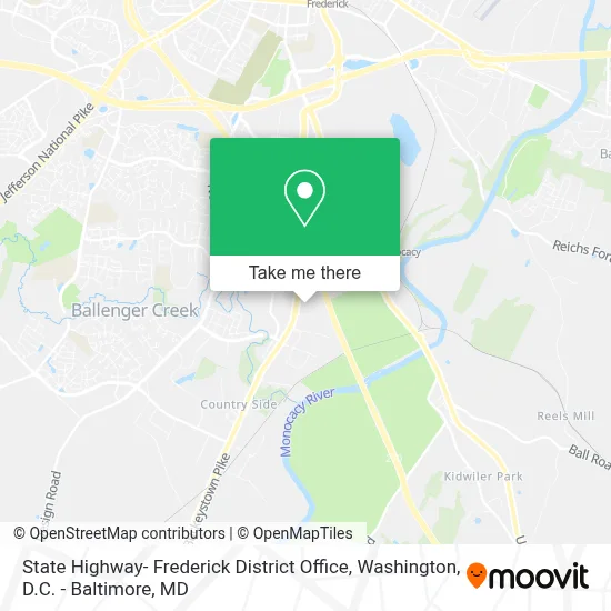 State Highway- Frederick District Office map