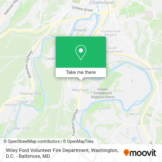 Wiley Ford Volunteer Fire Department map