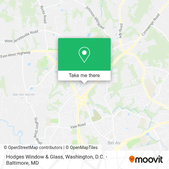 Hodges Window & Glass map