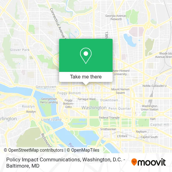 Policy Impact Communications map
