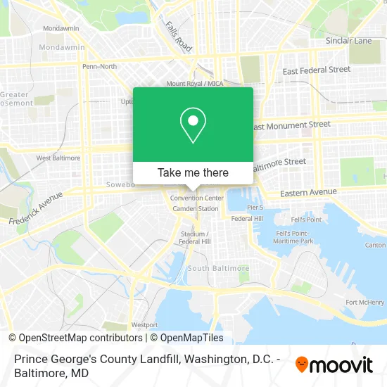 Prince George's County Landfill map