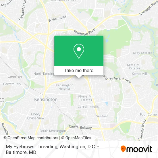 My Eyebrows Threading map