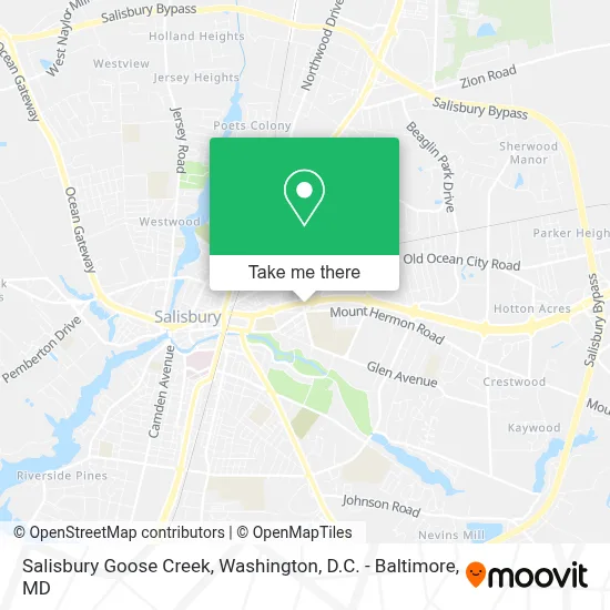 Salisbury Goose Creek map