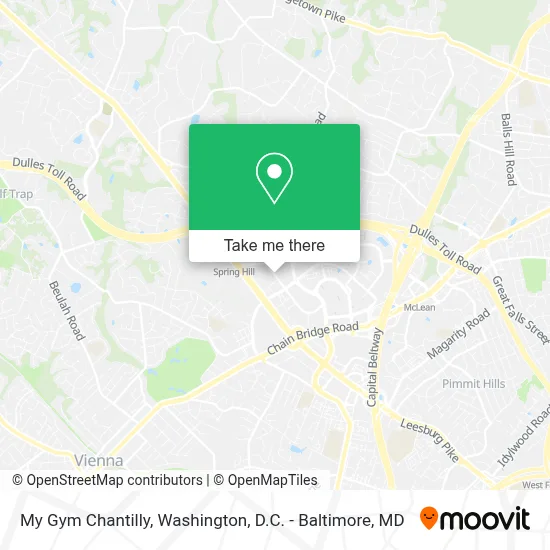 My Gym Chantilly map