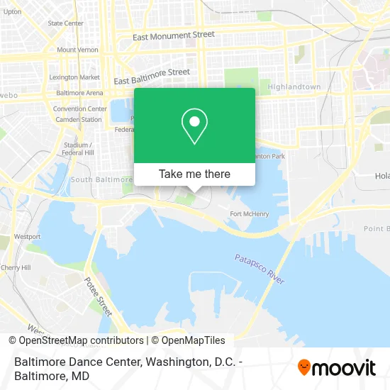 Baltimore Dance Center map